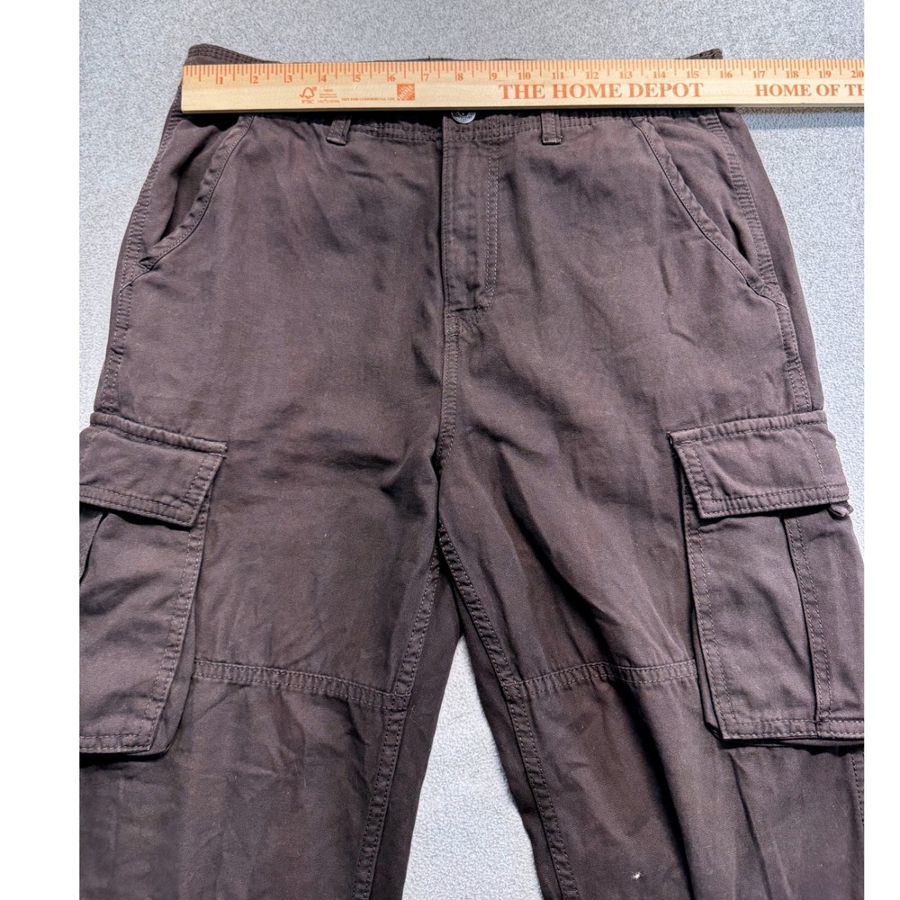 Aeropostale Baggy Cargo Pants Womens S Brown Cotton Utility Streetwear Y2k Retro - Picture 5 of 8
